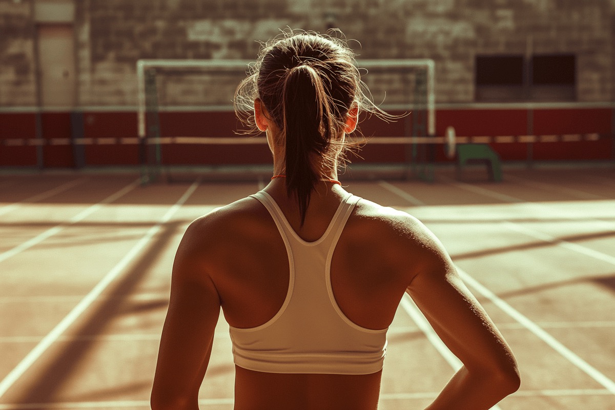 Athlete preparing before a local sports session